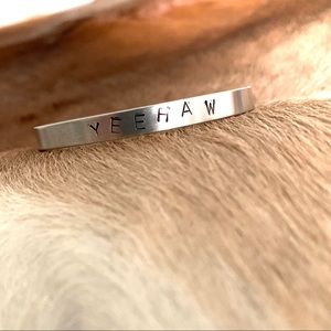 “Yeehaw” Metal Stamped Bracelet